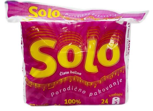 Toalet papir rolna SOLO 3sloja-24 komada
