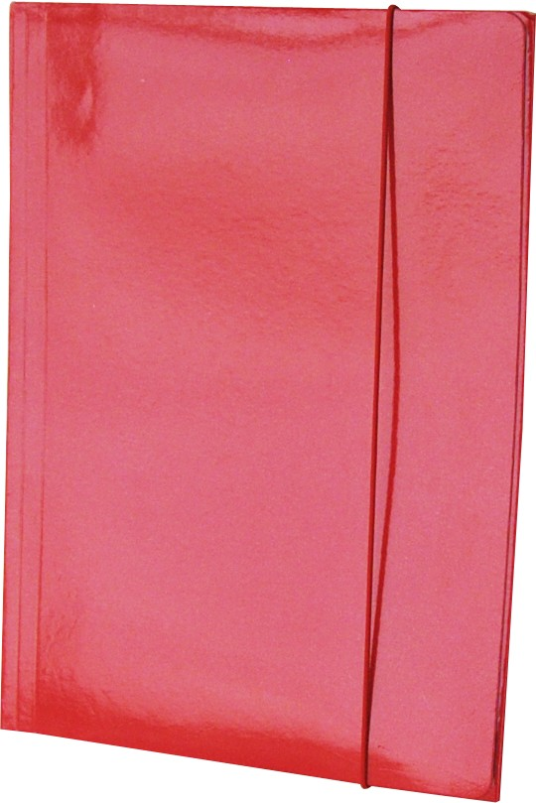 Plastificirana kartonska fascikla sa gumicom-Crvena