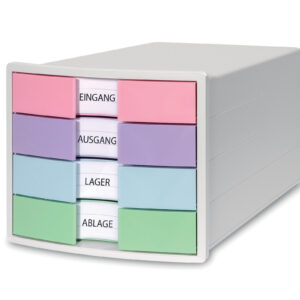 Polica za dokumenta sa fiokama Pastelne boje Bela - Image 1