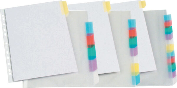 Folije-U-sa-indexima 6 boja U folije koje imaju indekse stranica u 6 boja